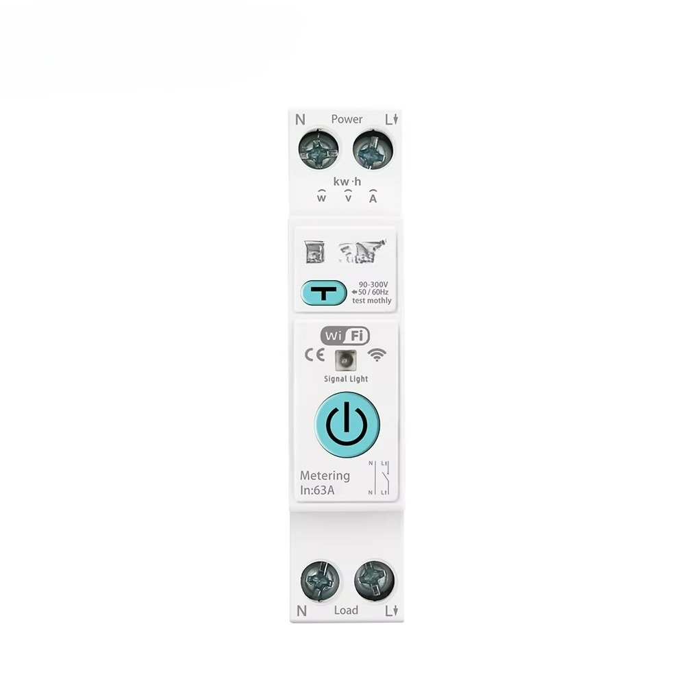 Tuya Smart - 63A 1P+N Pemutus Sirkuit Pintar WiFi