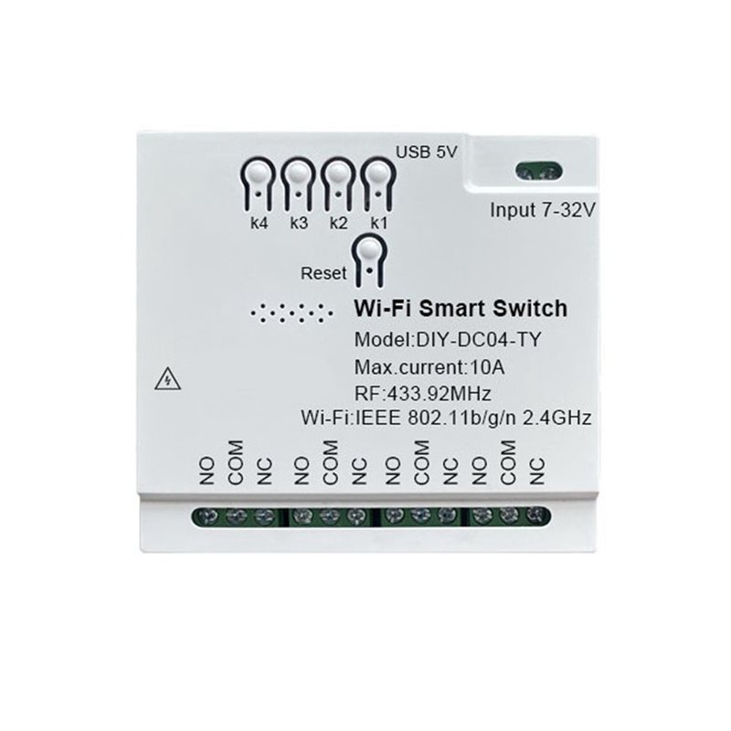 Tuya 4 Channel - Modul Saklar Pintar 4 Saluran Wifi