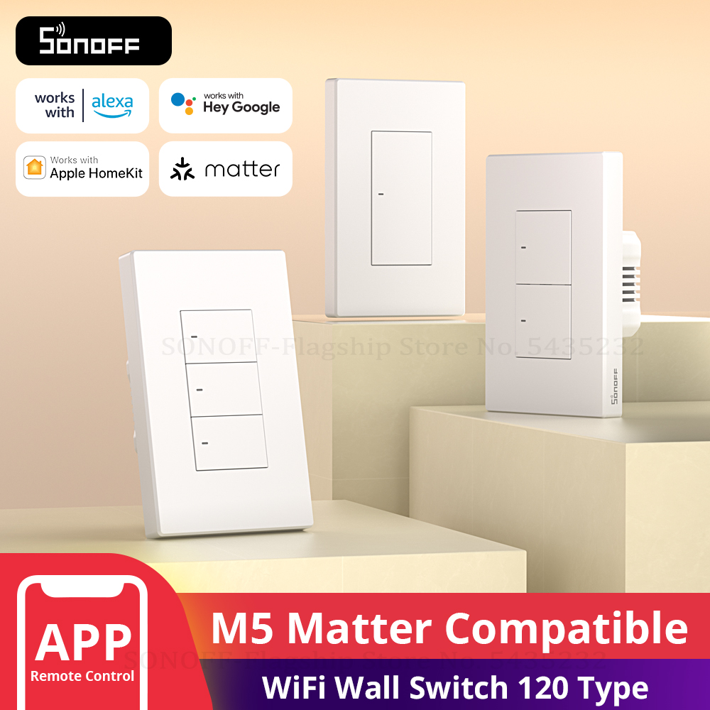 Sonoff Basic - SONOFF M5 Matter WiFi sakelar dinding