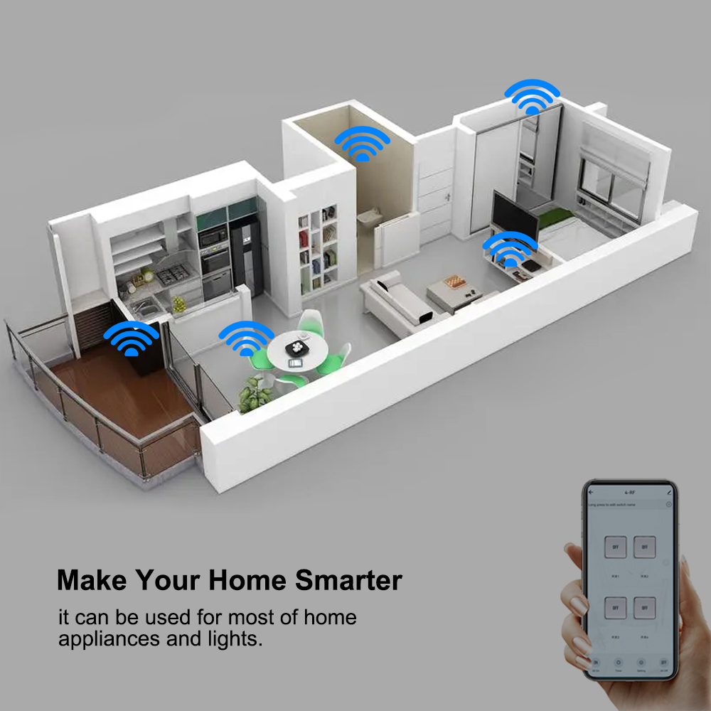 Modul Relay Pintar Wifi / Zigb - Tuya 4 Channel ulasan dan harga