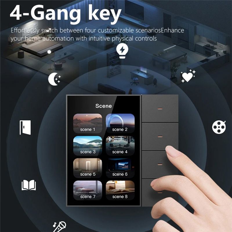 AED6-Tuya Zigbee Sakelar Dindi - Tuya 4 Channel ulasan dan harga